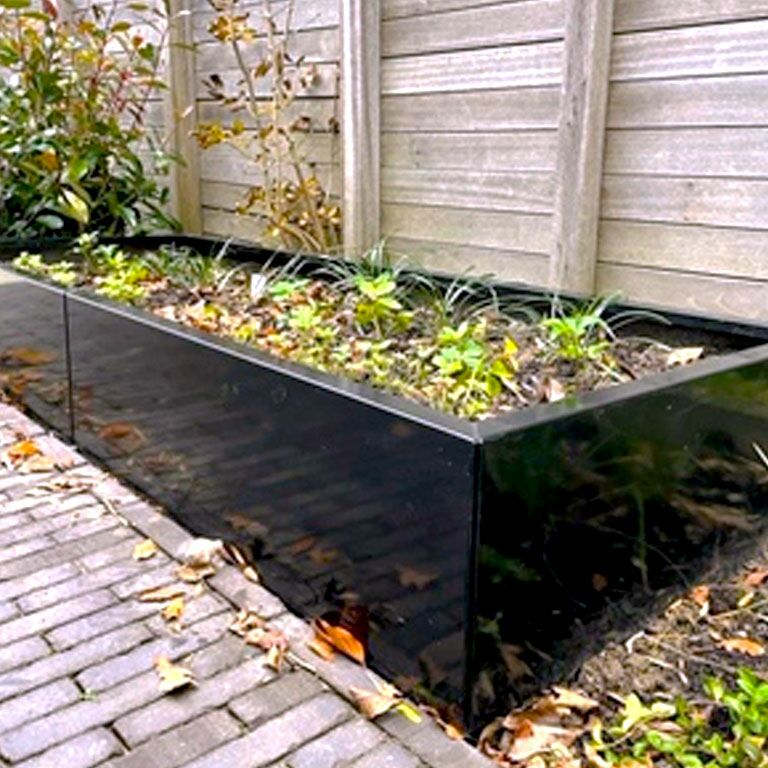 Pulbervärvitud terasest lillekast Texas xxl 480 x 80 cm