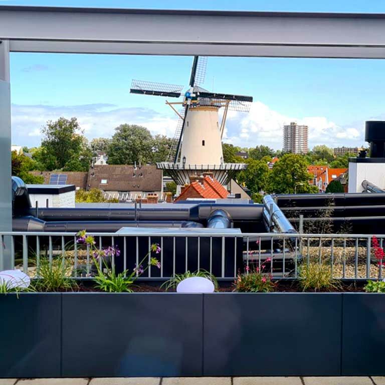 Pulbervärvitud terasest lillekast Texas xxl 400 x 80 cm