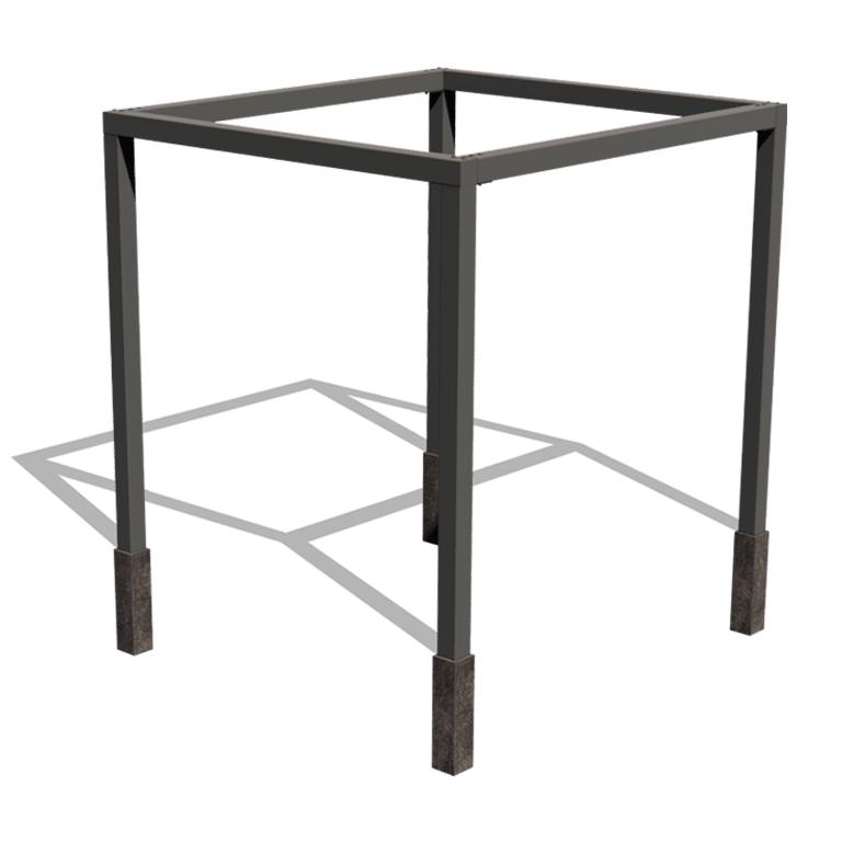 Pulbervärvitud terasest pergola süsteem ruut 274 x 250 cm