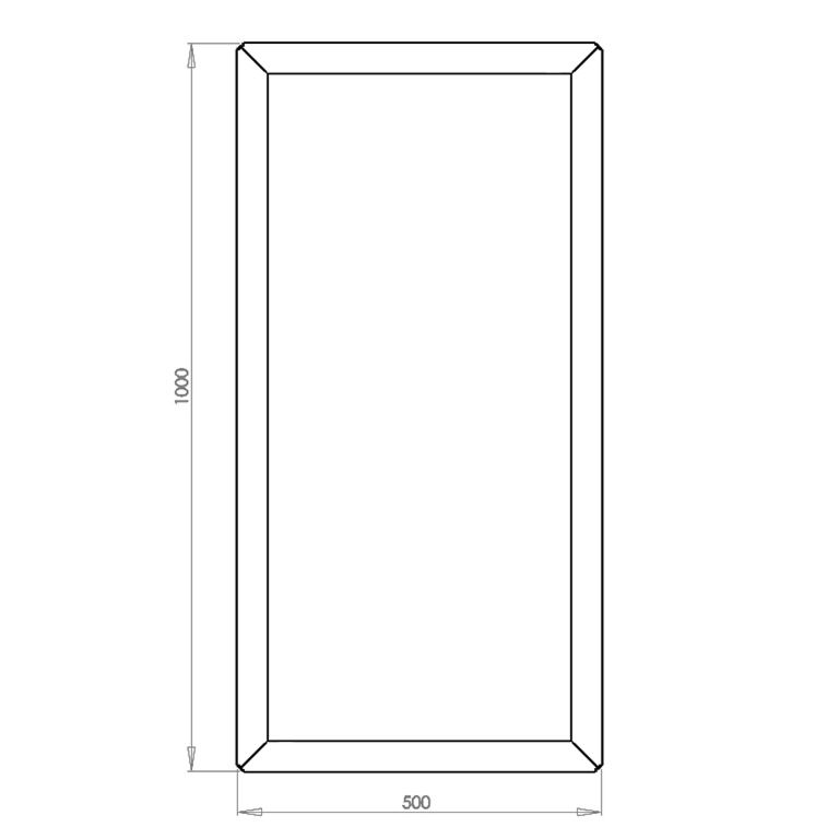Pulbervärvitud terasest lillekast Texas 50 x 100 cm