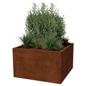 Keevitatud Corten-terasest lillekast Montana 100 x 100 x 60 cm