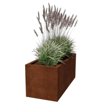 Keevitatud Corten-terasest lillekast Montana 120 x 50 x 50 cm