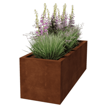 Keevitatud Corten-terasest lillekast Montana 150 x 50 x 50 cm