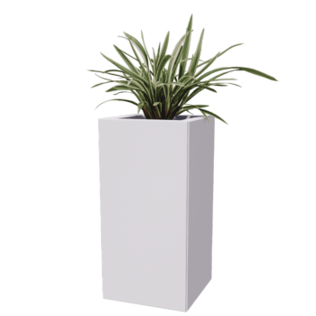 Terasest lillekast - Ruut - 30 x 30 x 30 cm - Muu RAL värv - Põhjalauaga - Jalgadega