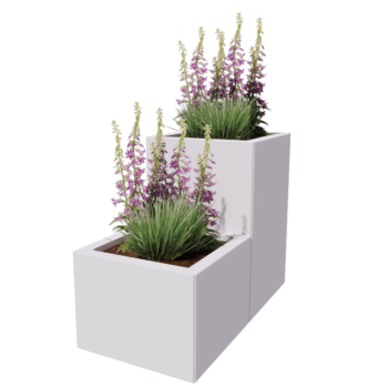 Terasest lillekast - 2-osaline astmemudel  - 80 x 40 x 60 cm - Muu RAL värv - Põhjalauaga