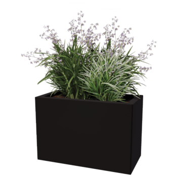 Terasest lillekast - Ristkülik - 60 x 30 x 30 cm - Muu RAL värv - Põhjalauaga - Jalgadega
