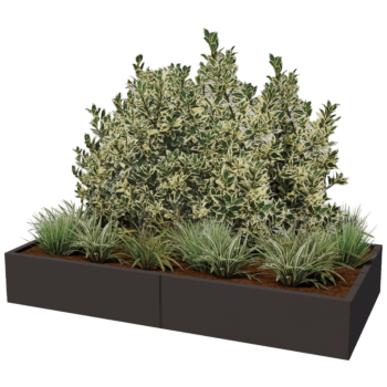 Terasest lillekast XXL - Ristkülik - 200 x 100 x 40 cm - Muu RAL värv - Ilma põhjalauata