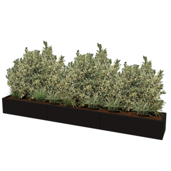 Terasest lillekast XXL - Ristkülik - 300 x 40 x 40 cm - Muu RAL värv - Ilma põhjalauata