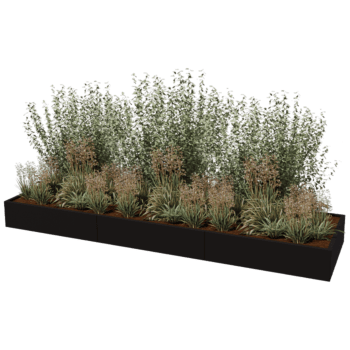Pulbervärvitud terasest lillekast Texas xxl 360 x 100 cm