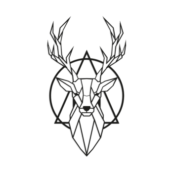 Metallist seinadekoratsioonid Hirv 2.0