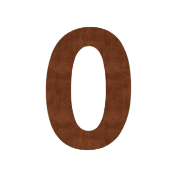 Corten terasest majanumber 0 - 20,4 x 30 cm