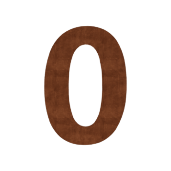 Corten terasest majanumber 0 - 55,4 x 80 cm