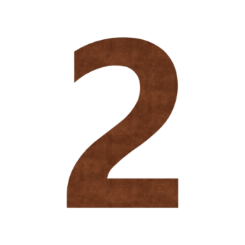 Corten terasest majanumber 2 - 19,6 x 30 cm