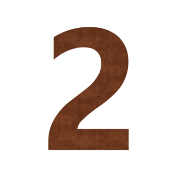 Corten terasest majanumber 2 - 52,3 x 80 cm