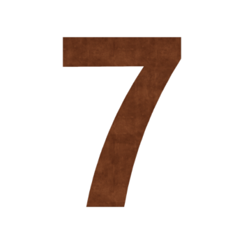 Corten terasest majanumber 7 - 55,7 x 80 cm