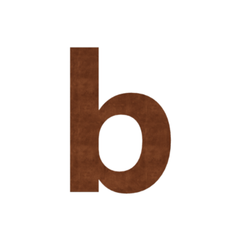 Corten terasest majanumber B - 50,1 x 71,8 cm