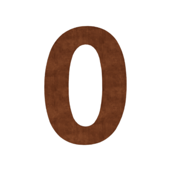 Corten terasest majanumber 0 - 10,4 x 15 cm - Isekleepuv