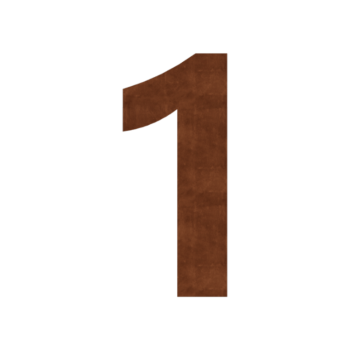 majanumber Corten teras (plaat) 1 - 15 cm