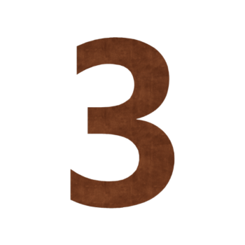 majanumber Corten teras (plaat) 3 - 15 cm