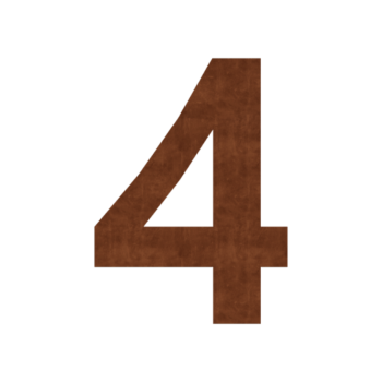 majanumber Corten teras (plaat) 4 - 15 cm