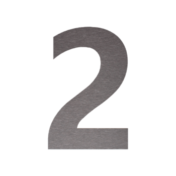 Roostevabast terasest majanumber 2 - 19,6 x 30 cm - Harjatud