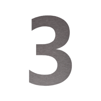 Roostevabast terasest majanumber 3 - 18,2 x 30 cm - Harjatud