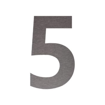 Roostevabast terasest majanumber 5 - 18,3 x 30 cm - Harjatud