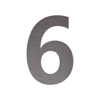 Roostevabast terasest majanumber 6 - 20,1 x 30 cm - Harjatud