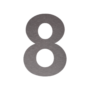 Roostevabast terasest majanumber 8 - 20,7 x 30 cm - Harjatud