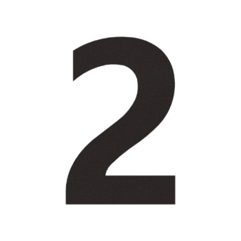 Roostevabast terasest majanumber 2 - 9,8 x 15 cm - RAL9005 peen struktuur (must)