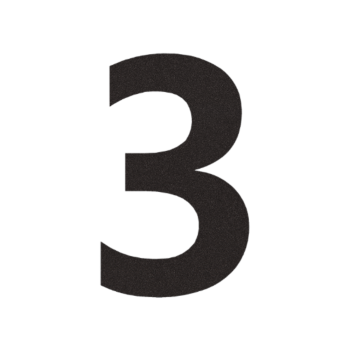 Roostevabast terasest majanumber 3 - 9,1 x 15 cm - RAL9005 peen struktuur (must)