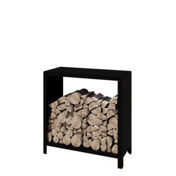 Terasest küttepuude hoidja - Indiana - 100 x 40 x 100 cm - RAL9005 matt (must)