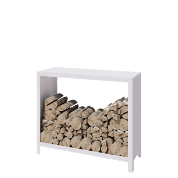 Terasest küttepuude hoidja - Indiana - 120 x 40 x 100 cm - RAL9010 matt (valge)