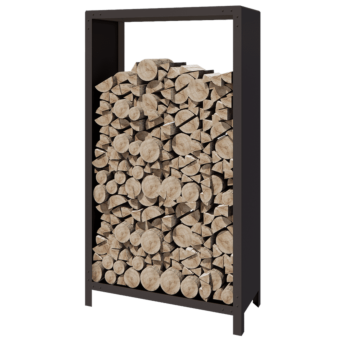 Terasest küttepuude hoidja - Indiana - 100 x 40 x 180 cm - RAL7016 matt (antratsiithall)