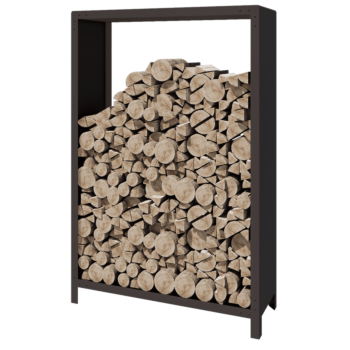 Terasest küttepuude hoidja - Indiana - 120 x 40 x 180 cm - RAL7016 matt (antratsiithall)