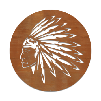 Corten terasest seinakaunistus - Indiaan Large - 80 x 80 cm
