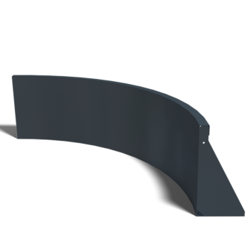 Terasest tugisein - Sisemine kurv - 100 x 100 x 40 cm - RAL9010 matt (valge)