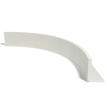 Terasest tugisein - Sisemine kurv - 150 x 150 x 30 cm - RAL9005 matt (must)