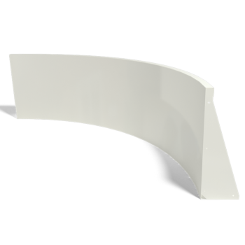 Terasest tugisein - Sisemine kurv - 150 x 150 x 60 cm - RAL9010 matt (valge)