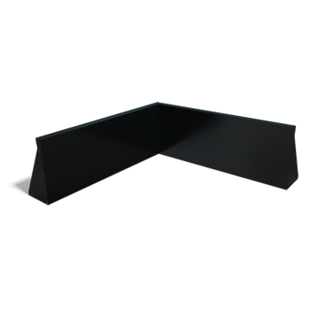 Terasest tugisein - Sisenurk - 100 x 100 x 30 cm - RAL9005 matt (must)
