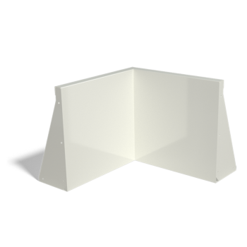 Terasest tugisein - Sisenurk - 50 x 50 x 50 cm - RAL9010 matt (valge)