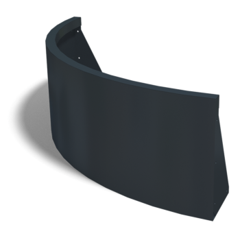 Terasest tugisein - Väline kurv - 100 x 100 x 40 cm - RAL9010 matt (valge)