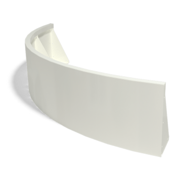 Terasest tugisein - Väline kurv - 150 x 150 x 40 cm - RAL9010 matt (valge)