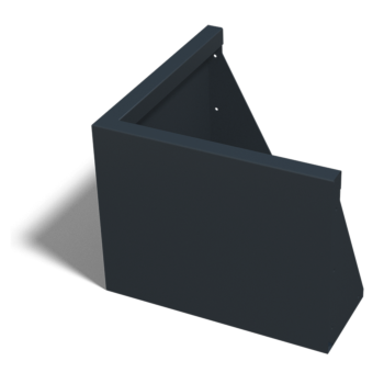 Terasest tugisein - Välinurk - 50 x 50 x 40 cm - RAL9010 matt (valge)