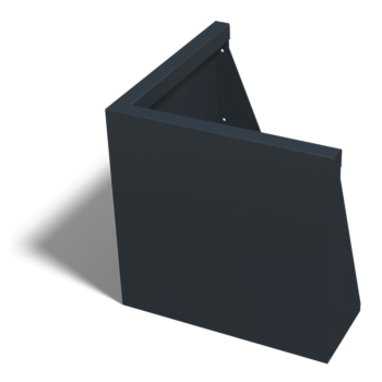 Terasest tugisein - Välinurk - 50 x 50 x 50 cm - RAL9010 matt (valge)