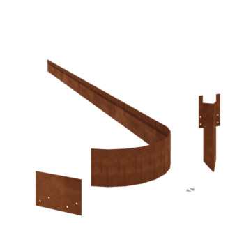 Corten terasest peenraääris - Litsutud FLEX - Kõrgus 13 cm - Täiskomplekt 15 meeter