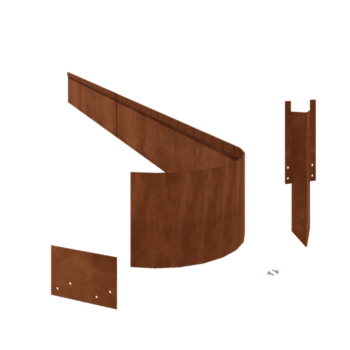 Corten terasest peenraääris - Litsutud FLEX - Kõrgus 23 cm - Täiskomplekt 15 meeter