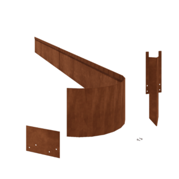 Corten terasest peenraääris - Litsutud FLEX - Kõrgus 23 cm - Täiskomplekt 24 meeter