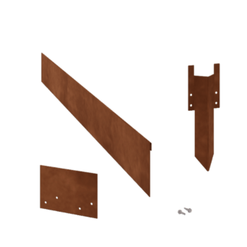 Corten terasest peenraääris - Litsutud - Kõrgus 13 cm - Täiskomplekt 24 meeter