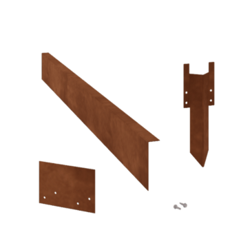 Corten terasest peenraääris - Painutatud - Kõrgus 12 cm - Täiskomplekt 15 meeter